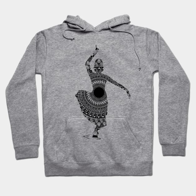 Indian Classical Dancer Hoodie by Miss Compass Hands 